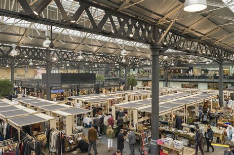 Old Spitalfields Market in London .